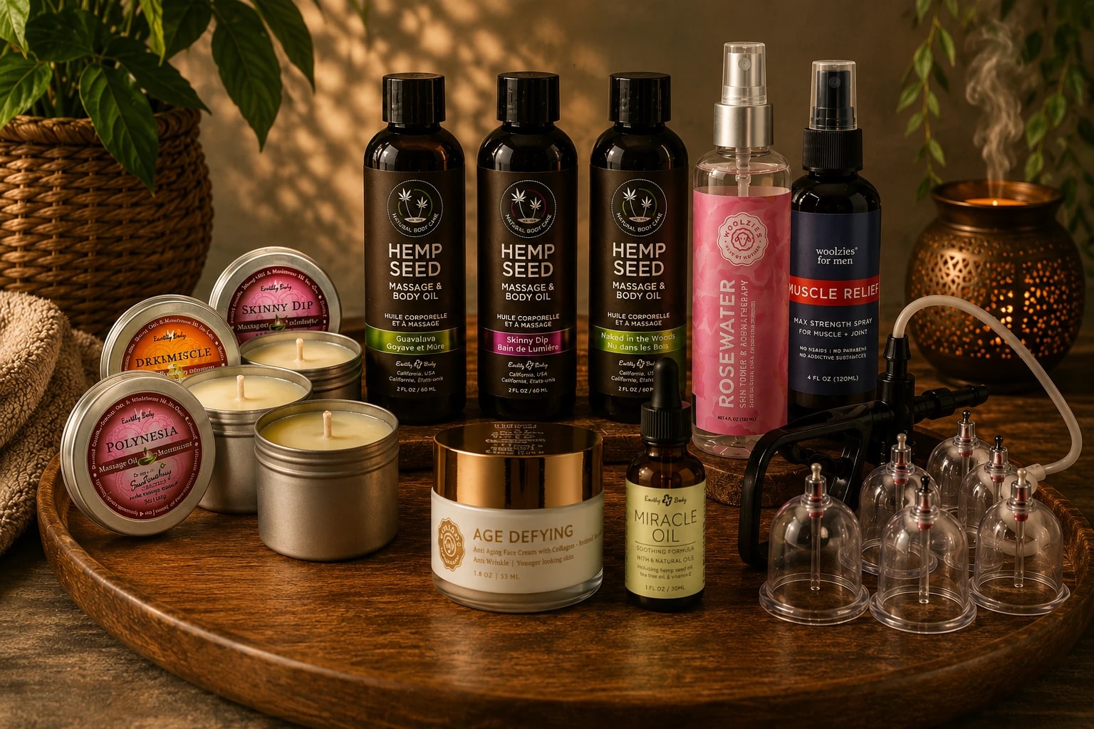 Virginia & Rook Natural Wellness collection with self-care and massage products