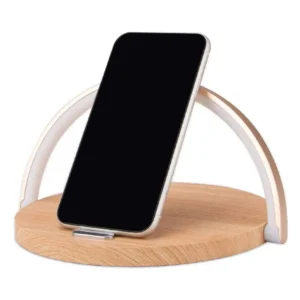 Wood LED Lamp Mobile Phone Stand & Wireless Charger