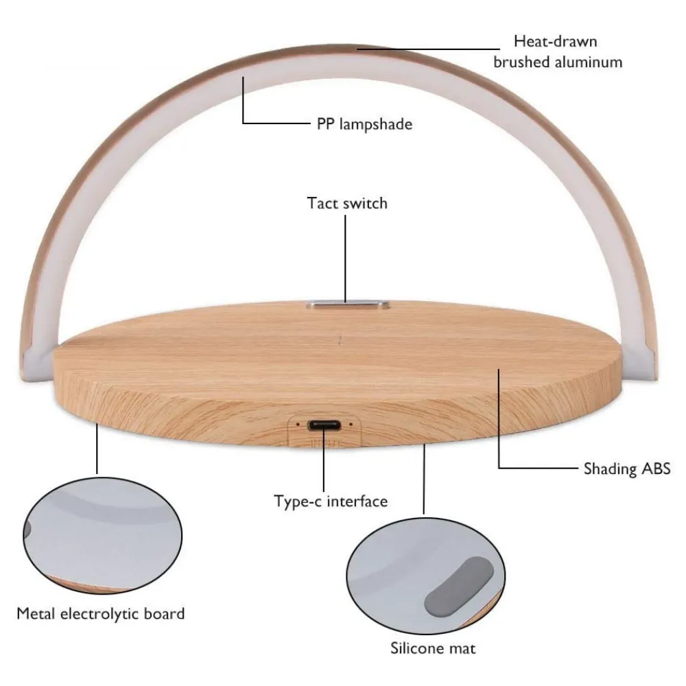 51omLqxe97L._AC_SL1000___72451 Wood LED Lamp Mobile Phone Stand & Wireless Charger - Image 4