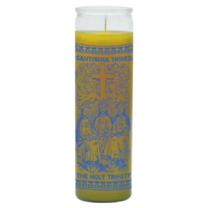 7 day candle holy trinity in white