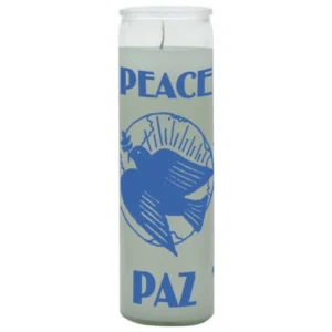 7 day candle peace in white