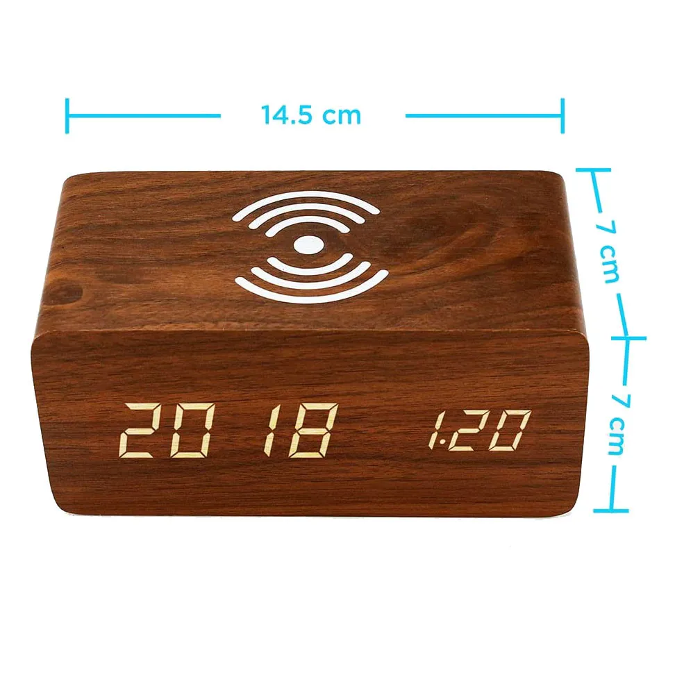 61VSwCkeBwL._AC_SL1000___97106 Wooden Phone Charger & Digital LED Alarm Clock in Dark Wood - Image 2