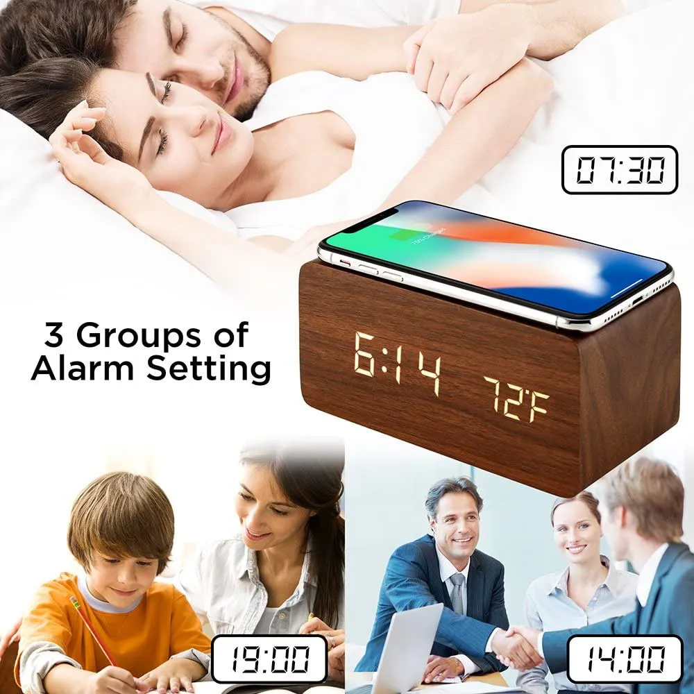 71uqnyOUQYL._AC_SL1000___57168 Wooden Phone Charger & Digital LED Alarm Clock in Dark Wood - Image 6