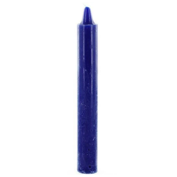 6 inch taper candle in blue 6 inch taper candle in blue