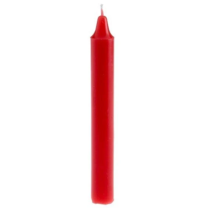 6 inch taper candle in red