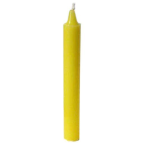 6 inch taper candle in yellow