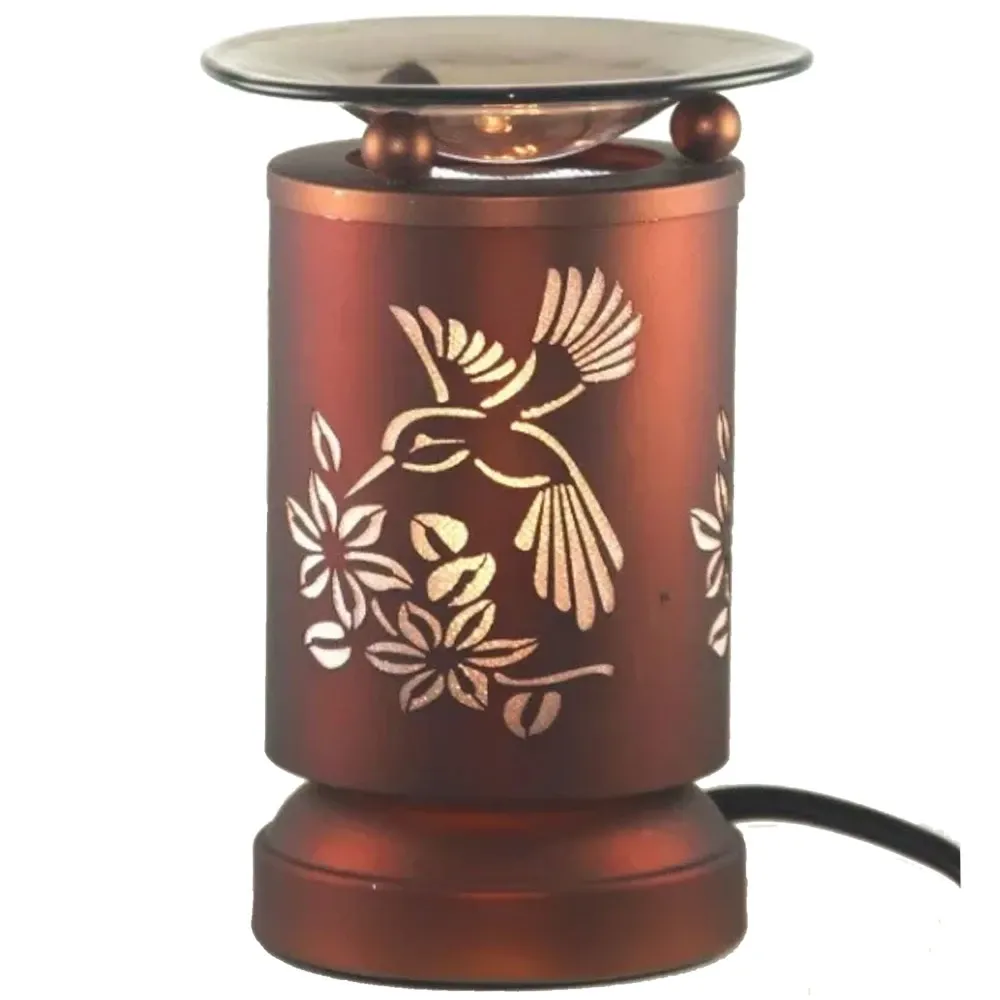 electric metal touch wax warmer/essential oil burner in hummingbird electric metal touch wax warmer/essential oil burner in hummingbird