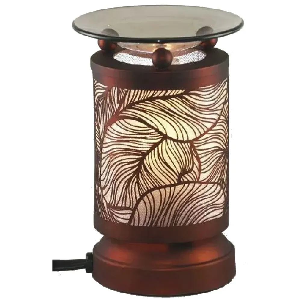 electric metal touch wax warmer/essential oil burner in leaf electric metal touch wax warmer/essential oil burner in leaf