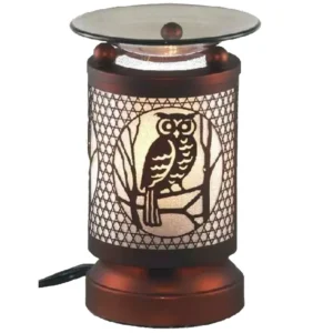 electric metal touch wax warmer/essential oil burner in owl