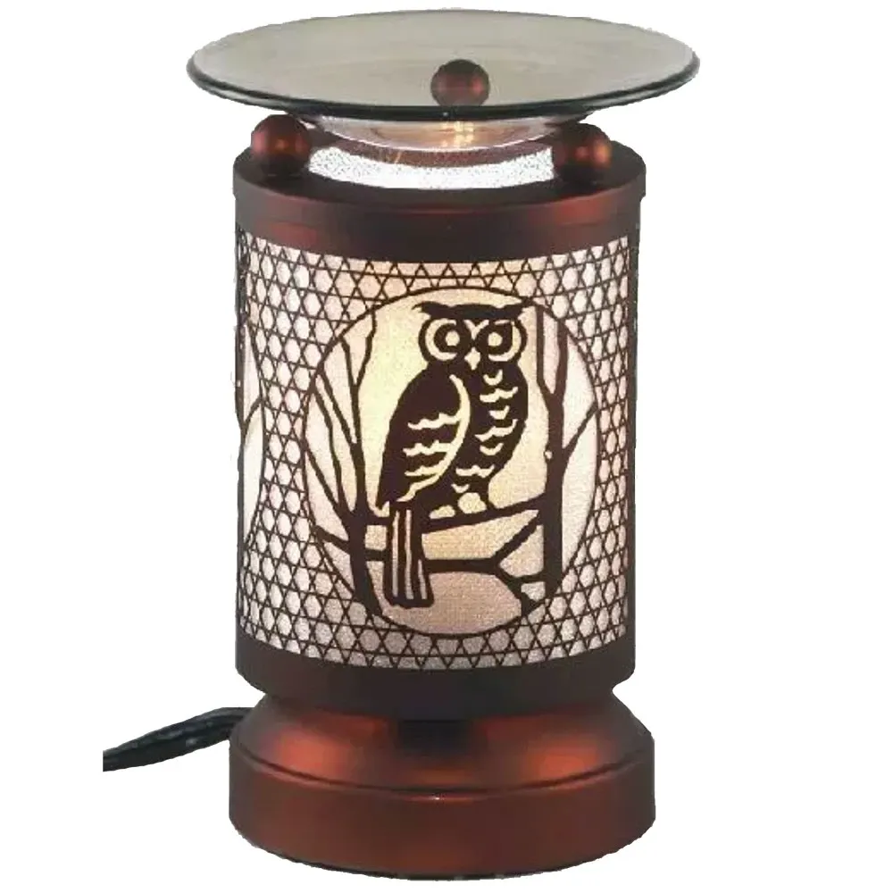 electric metal touch wax warmer/essential oil burner in owl electric metal touch wax warmer/essential oil burner in owl