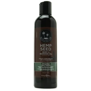 hemp seed massage & body oil 8oz/236ml in unscented