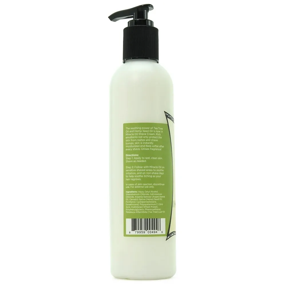 miracle oil tea tree shave cream in 8oz/227g miracle oil tea tree shave cream in 8oz/227g