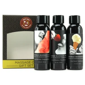 hempseed edible massage oil gift set in 2oz/60ml x 3