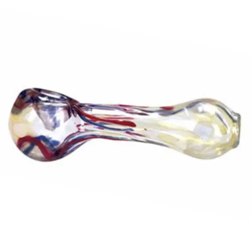 hand-blown-glass-pipe-15-60115_2 Hand Blown 4 Inch Glass Tobacco Pipe in Clear and Purple