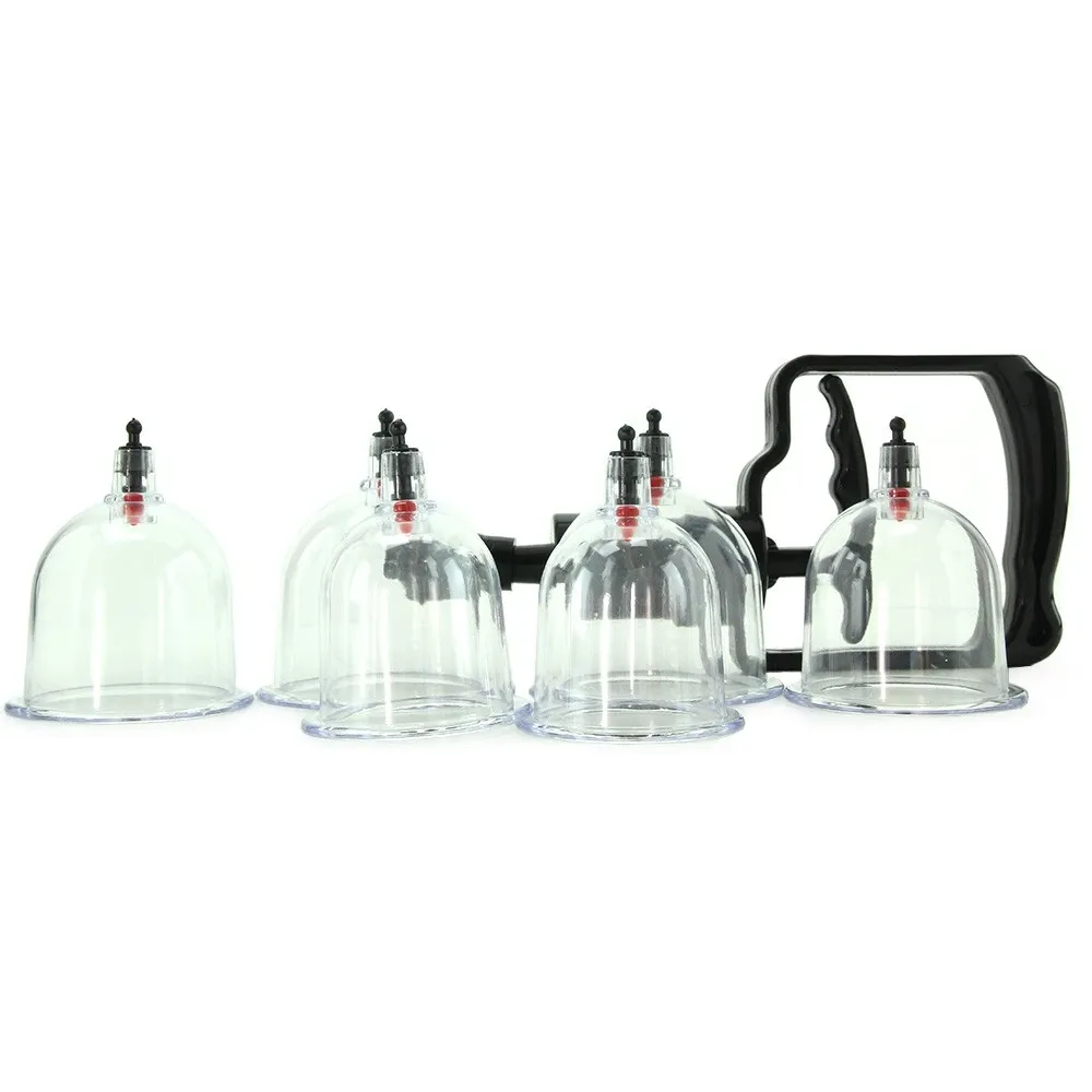 beginner's 6 pc cupping set in clear beginner's 6 pc cupping set in clear